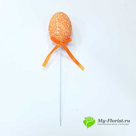 Вставка - Яйцо декоративное 10см. (Оранжевое) - Фото1. Купить в розницу