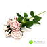 Ветка розы кустовая нюдово-розовая 43 см фото малое
