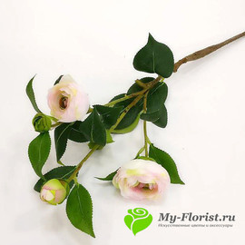Ветка пионовидной розы (нежно-розовый) - Фото1. Купить в розницу