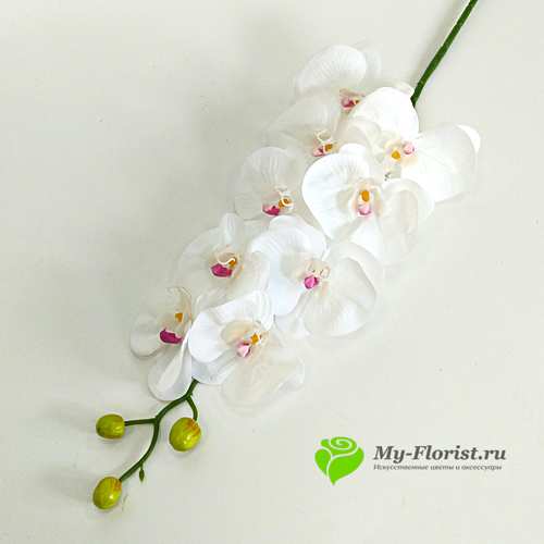 Орхидея латекс 100 см. (Белый с розовым) - Цветы премиум класса от My-Florist.ru