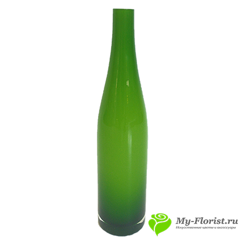Ваза "Бутылка" 29 см. (Зеленая) в интернет-магазине My-Florist.ru