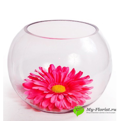 Купить Ваза шаровая стекло 20*25 см. в интернет-магазине My-Florist.ru