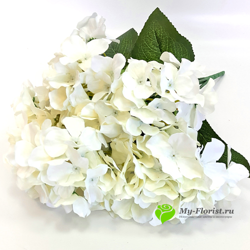 Искусственные цветы и букеты -Гортензия "Флора" 50 см. (Белый)