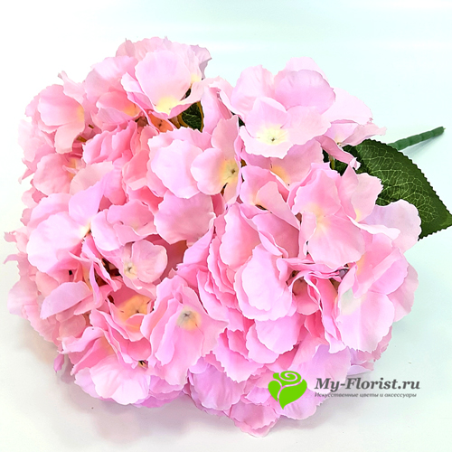 Искусственные цветы и букеты -Гортензия "Флора" 50 см. (Розовый)