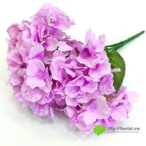 Искусственные цветы и букеты - Гортензия "Флора" 50 см. (Светло-сиреневый)