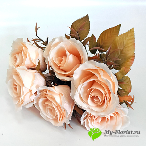 Искусственные розы премиум класса - Розы "Ферреро" 42 см. (Бежевые)