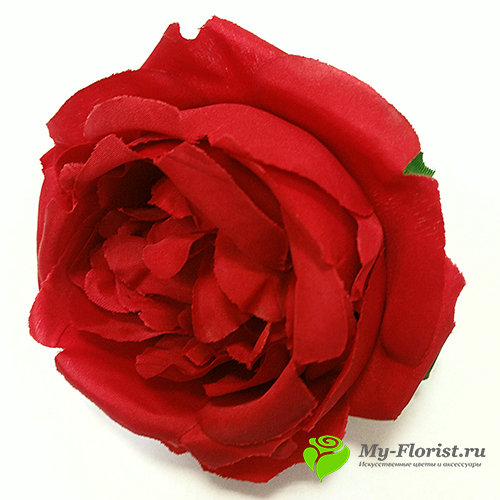Головы искусственных цветов - Пионовидная роза "Биатрис" цветок D-11 см. (Красная)