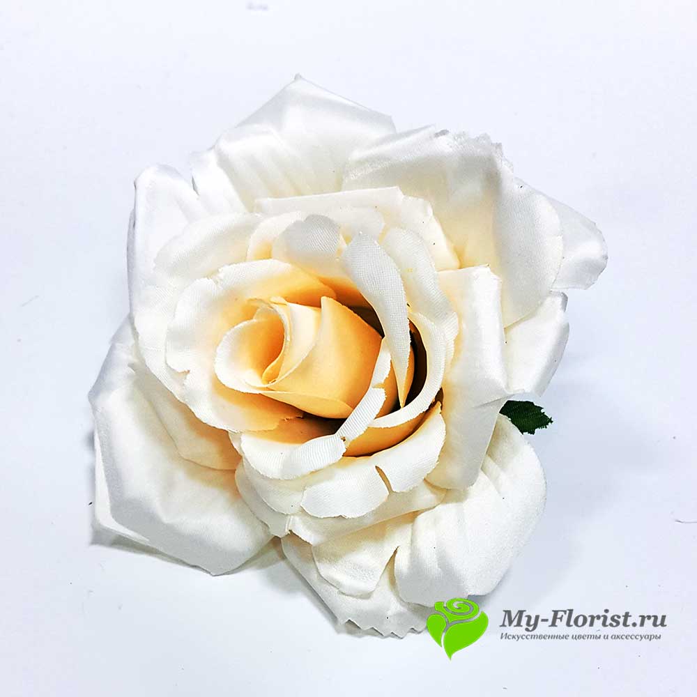 Головы искусственных цветов - Роза "Жизель" ⌀16см. (Кремовая)