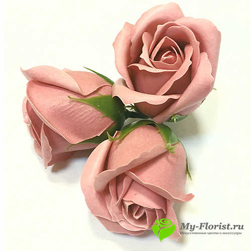 Розы из мыла пыльно-розовые, мыльные розы ручной работы - Интернет-магазин My-Florist.ru