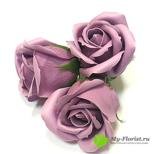 Розы из мыла Пудрово-сиреневые, мыльные розы ручной работы - Интернет-магазин My-Florist.ru