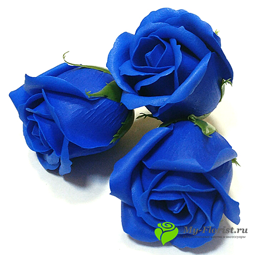 Розы из мыла синие, мыльные розы ручной работы - Интернет-магазин My-Florist.ru