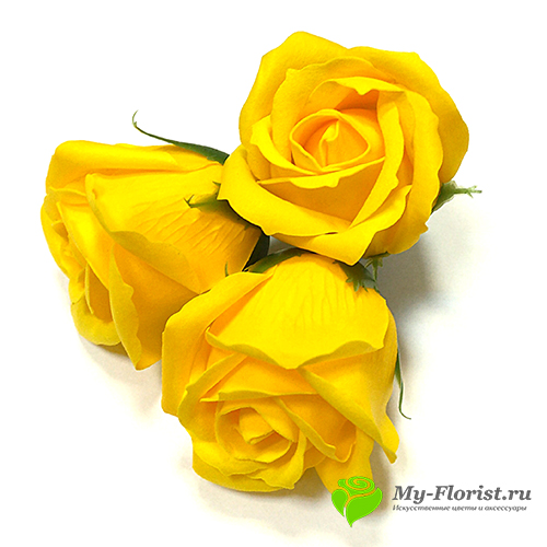 Розы из мыла желтые, мыльные розы ручной работы - Интернет-магазин My-Florist.ru