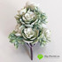 Суккулент Каменная роза конус 18 см. (Зеленый с белым) фото малое1