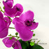 Орхидея лиловая в кашпо H-39 см (Силикон) фото малое1