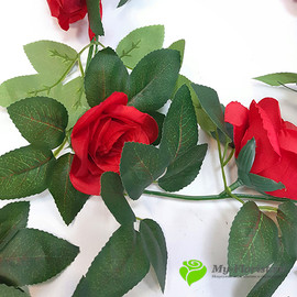 Лиана с розами 220 см. (Красная) - Фото1. Купить в розницу