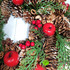 Венок рождественский из шишек с яблочками D-34см фото малое1