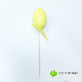 Вставка - Яйцо декоративное 10см. (Желтое) - Фото1. Купить в розницу