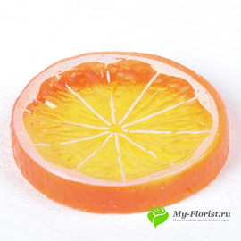 Апельсин долька искусственный d-5 см пластик - Фото1. Купить в розницу