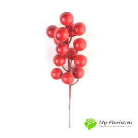 Ветка ягоды 20см (Красная) - Фото1. Купить в розницу
