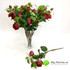 Ветка пионовидной розы (темно-красная) фото малое1