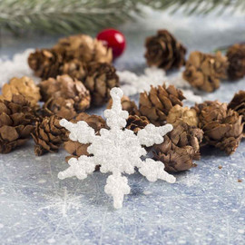 Набор новогоднего декора со снежинками - Фото2. Купить в розницу