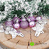 Набор новогоднего декора с ангелочками лиловый 14 шт фото малое