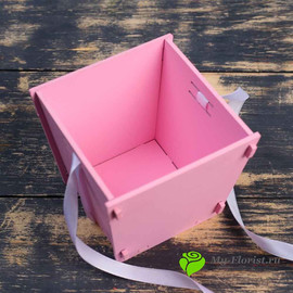 Ящик флористический ГРАДИЕНТ 10×10,5×9 см (розовый-сиреневый) - Фото1. Купить в розницу
