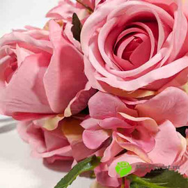 Розы с гортензией АДАМАС 48 см Розовый - Фото1. Купить в розницу