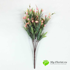 Зелень с мелким цветочком 38 см. (Розовая) - Фото1. Купить в розницу