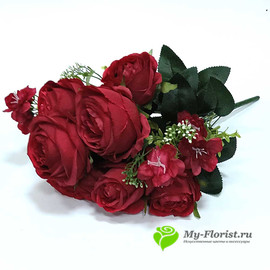 Розы букет ФЬЮЖН 55 см. (Красный)
