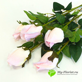 Роза одноголовая в бутоне 76 см (Розовая)