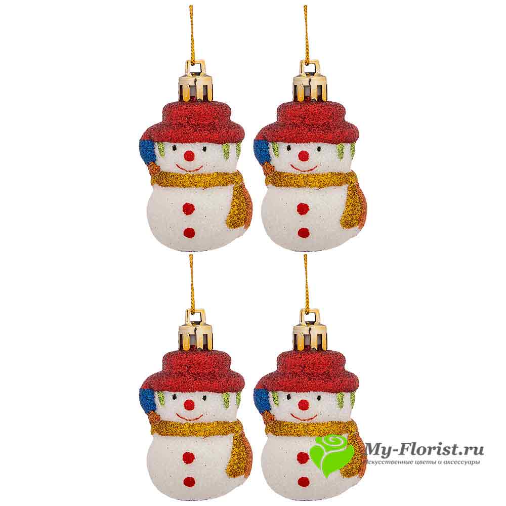 Набор снеговиков 5см (4 шт) купить в магазине My-Florist.ru