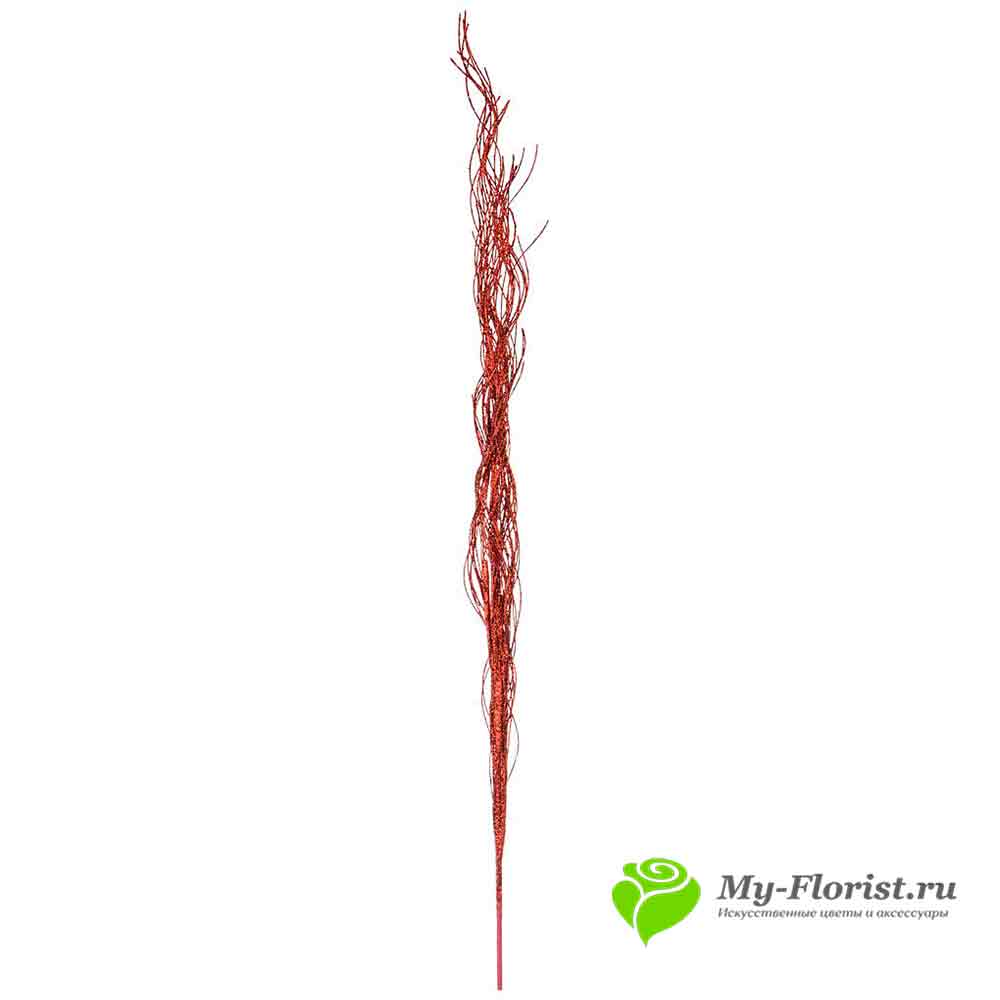 Ветка красный блеск волна 95 см купить в магазине My-Florist.ru