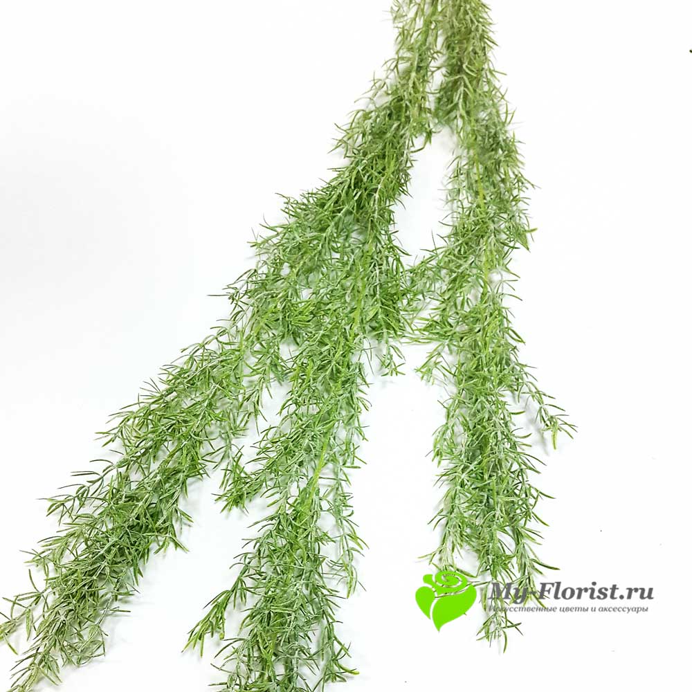 Свисающая зелень искусственная купить - Аспарагус ампельный 95 см. (Зеленый с белым)