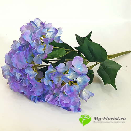 Цветы из латекса и силикона - Гортензия "Realistic" букет 56 см. (Голубой