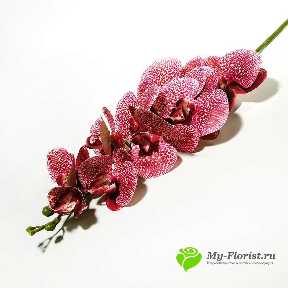 Орхидея силикон КИМОНО (Лиловая пестрая) - Цветы премиум класса от My-Florist.ru