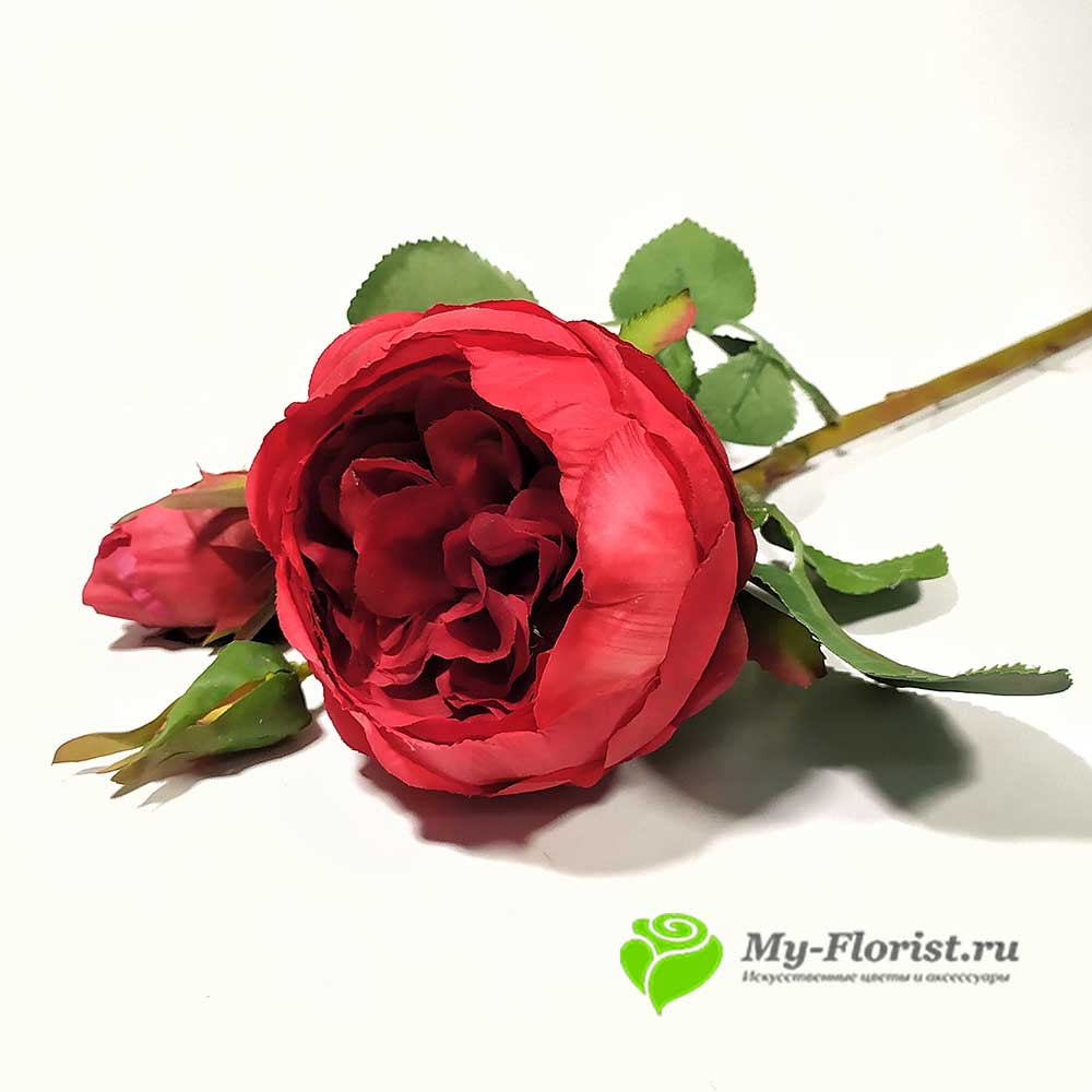 Роза пионовидная силикон "Реалистик" купить в магазине My-Florist.ru