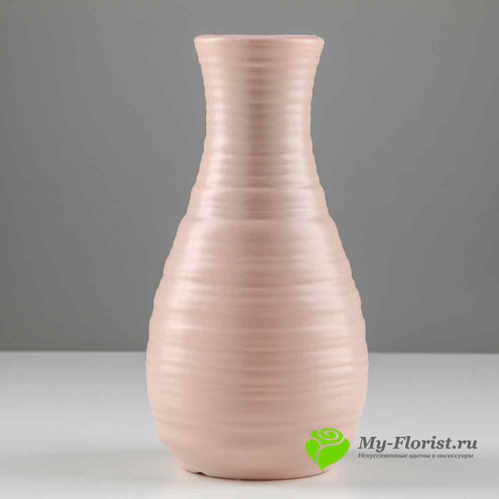 Купить Ваза для цветов пластик H-20 см (розовая) в интернет магазине My-Florist.ru
