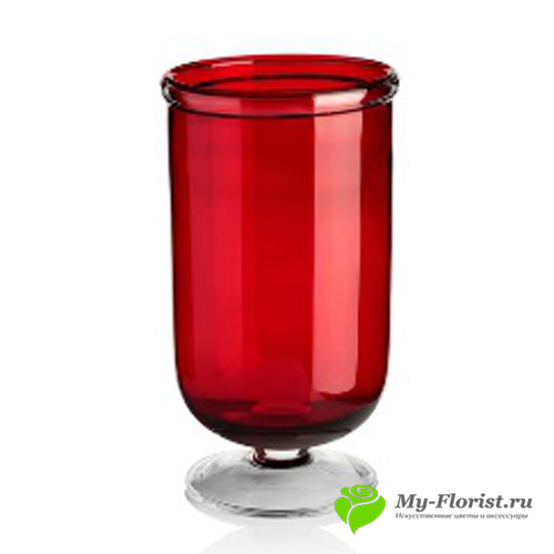 Купить Ваза "Фужер-1" стекло красная Н-20см в интернет-магазине My-Florist.ru