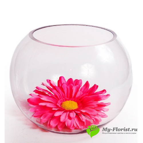 Купить Ваза шаровая стекло 10*12 см. в интернет-магазине My-Florist.ru