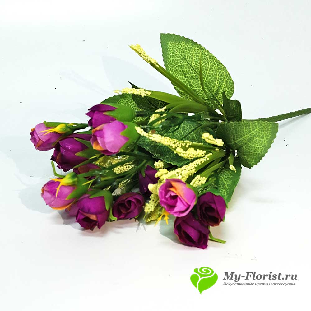 Искусственные цветы и букеты -Крокусы букет ЭЛИС 30см. (лиловый)