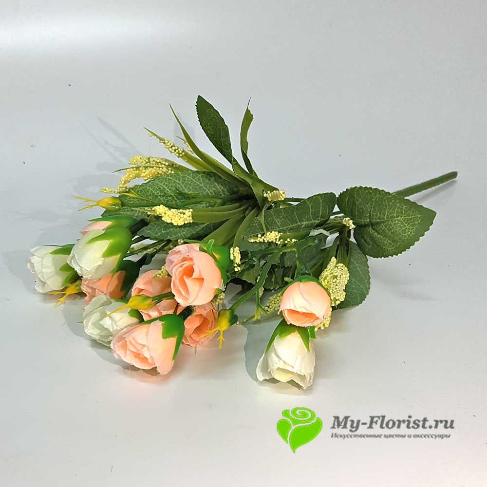 Искусственные цветы и букеты -Крокусы букет ЭЛИС 30см. (персиковый)