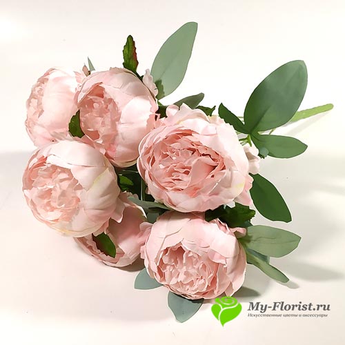Искусственные цветы и букеты - Пионы ДЖЕННИФЕР LOVE 48см (Розовые)