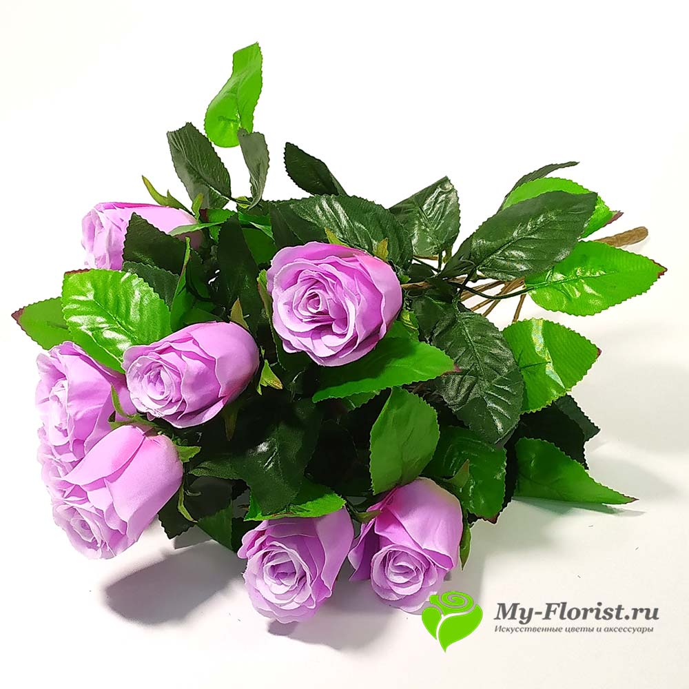 Искусственные розы премиум класса - Розы "Ферреро" (Сиреневые)