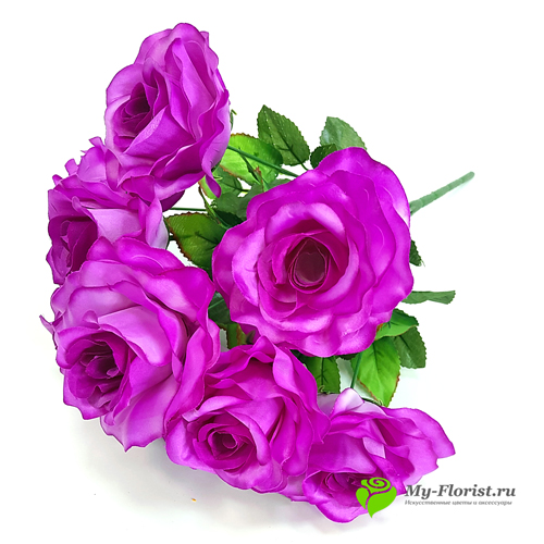 Искусственные цветы и букеты - Розы "Паула" 50 см. (Сиреневый)