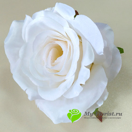 Головы розы искусственный - Роза "Амвэй"  белая