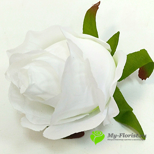 Головы искусственных цветов - Роза "Тутти-Фрутти" (Белая) Арт.10104-1