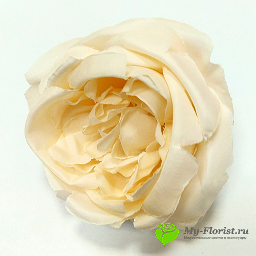 Головы искусственных цветов - Пионовидная роза "Биатрис" цветок D-11 см. (Кремовая)