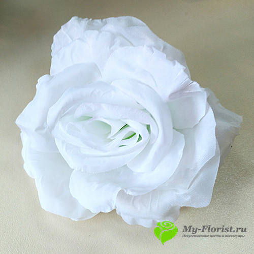 Головы искусственных цветов - Роза "Малибу" (Белая) Арт.10106-2