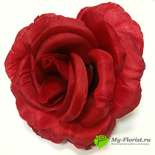 Головы искусственных цветов - Роза "Малибу" (Бордовая) Арт.10106-1